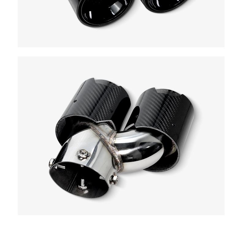 New 3-Series G28/G20 320/325/330 Carbon Fiber Stainless Steel Black Quad Exhaust Tailpipe