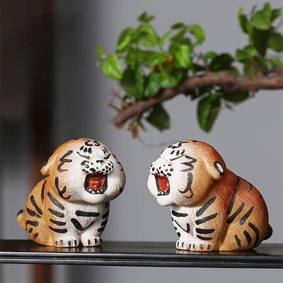 Cute Tiger Alabaster Tea Pet Boutique Can Keep Tea Tray Decorations Desktop Decorative Ornaments