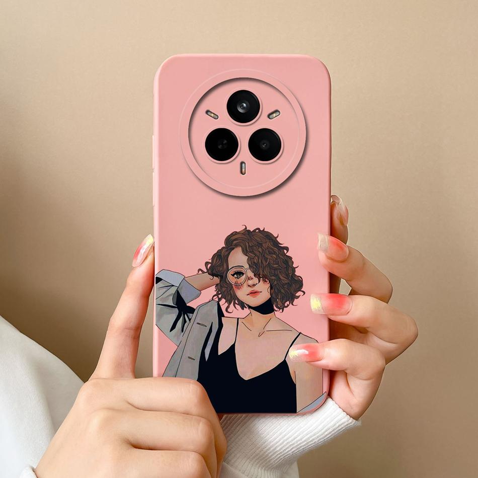 Handyhülle für Realme 14 Pro Plus – Schöne Hülle aus weichem Premium-Flüssigsilikon – Rückseite mit Kameraschutz – Stoßfeste Schutzhülle