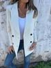 Women's Fashion Solid Color Long-Sleeved Suit Jacket