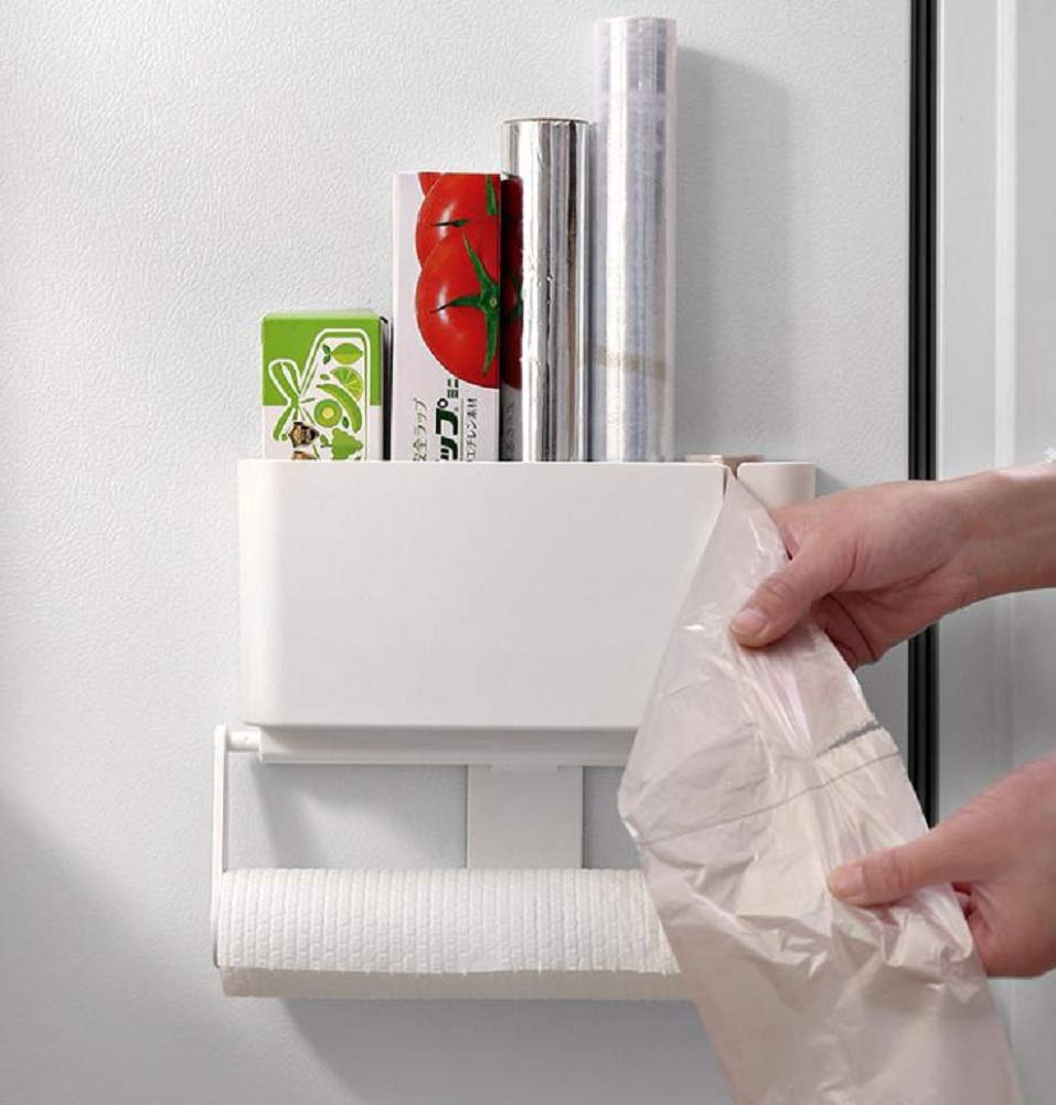 NEYORIKA Kitchen Paper Paper Towel Roll Wrap Kitchen Easy To Attaches To Refrigerator Holder, Holder, Storage, Holder, Supplies, Install, (Magnetic