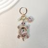 Rhinestone Marine Turtle Pendant Colorful Ocean Hanging Pendant Turtle Keychain  Car Key Pendant
