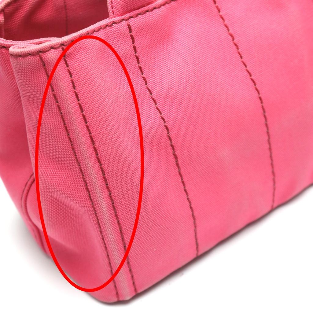 PRADA Canapa Kanapa mini tote Tote Bag canvas pink Women 1BG439 Used
