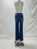 Women's Fashion Trend Slim Front Slit Wide Leg Stretch Jeans