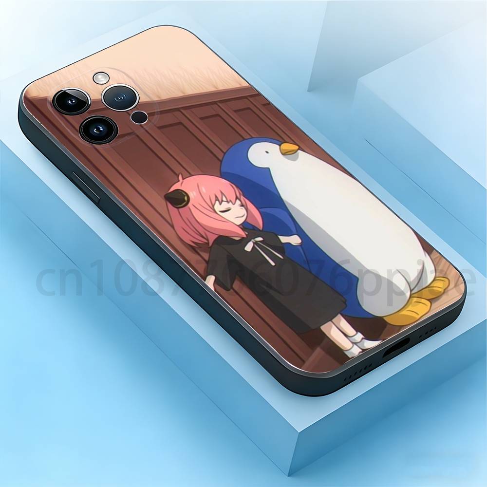 

S-Spy family Phone Case For iPhone 17,16,15,14,13,12,11,XR,Pro,Max,Plus,mini, Silicone Black Cover iPhone16plus