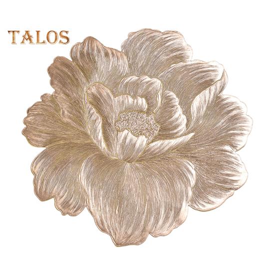 

Цветочный коврик под тарелку, коврик для стола из ПВХ, устойчивый к высоким температурам, нескользящий коврик для обеденного стола, износостойкий защитный коврик для стола золотистый