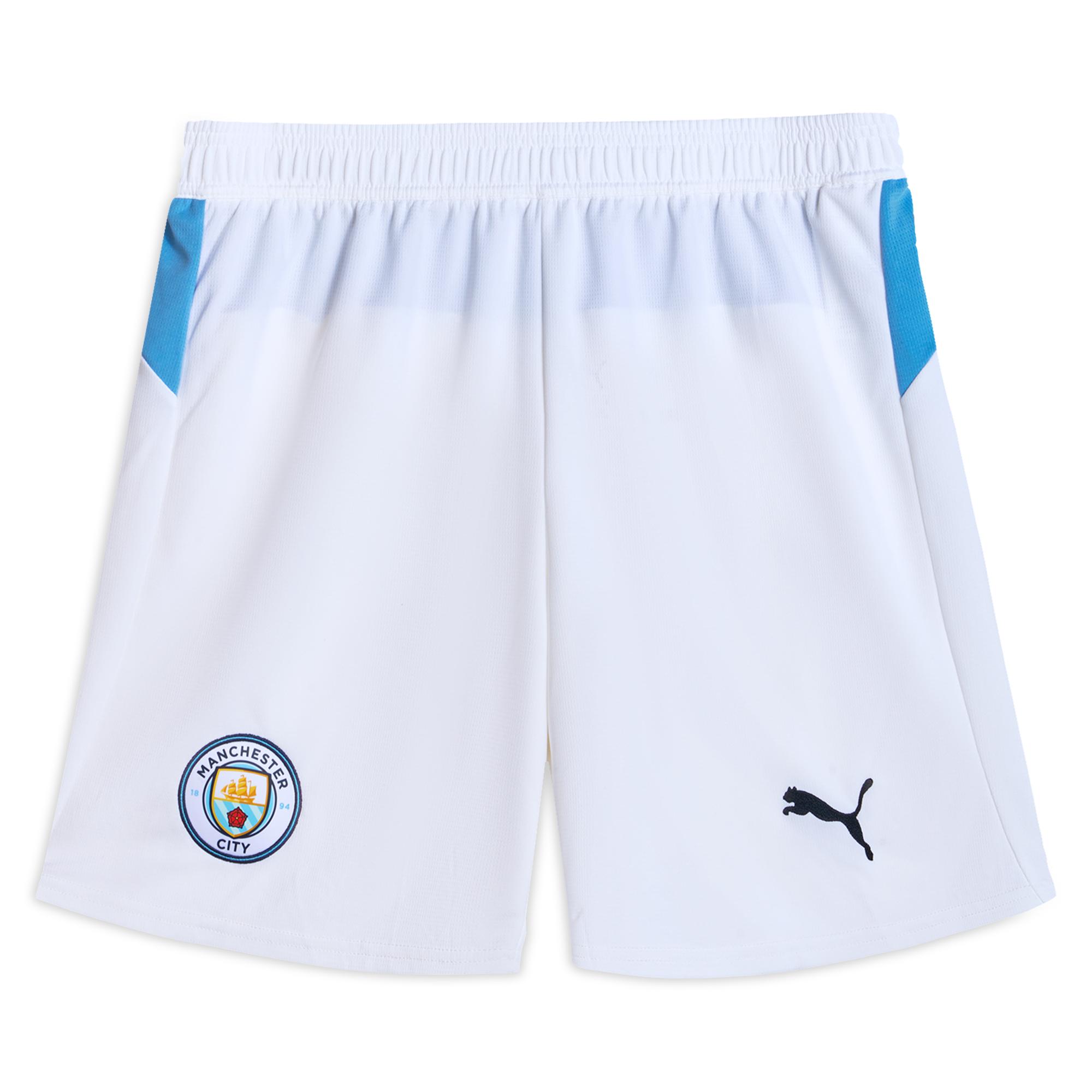 

Puma MCFC Реплика SS25 Логотип бренда Быстросохнущие Удобные Стильные Простые Футбольные Шорты Мужские шорты Белый Голубой 780375-22 XS