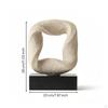 Abstract Tabletop Statue Contemporary Geometric Loop Sculpture Sophisticated