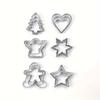 Christmas Cookie Cutters Set, 18 Piece Stainless Steel Holiday Cookie Baking Tools Gingerbread Man Snowflake Christmas Tree Hear Star Angel Shapes