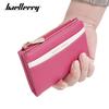 Baellerry Women Fashion Bi-fold Wallets Artificial Leather Hasp Zipper Coin Purse Card Holder