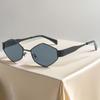 New diamond shaped sunglasses for women metal small frame concave design photography Sun Glasses