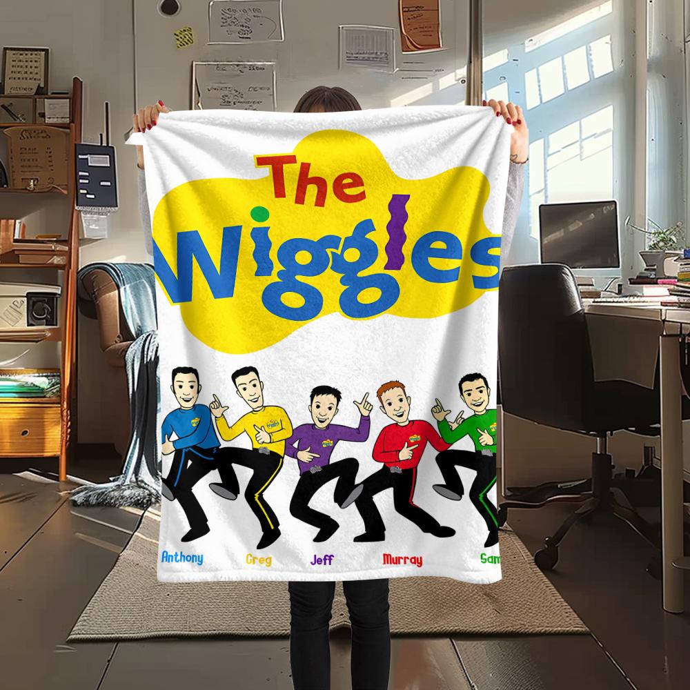 

The Wiggles Print Flannel Blanket,High quality Comfortable for All Seasons,Home Decor,Warmth and Comfort,Perfect for Christmas Gifts 80cm x 120cm