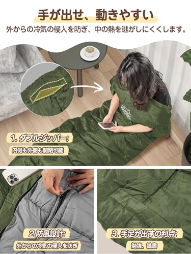 Mummy-Style Winter Sleeping Bag (230T Waterproof, Hands-Free), Cold-Resistant To -18°C, Simple Waterproofing, Highly Warm, All-Season, Disaster Prepar