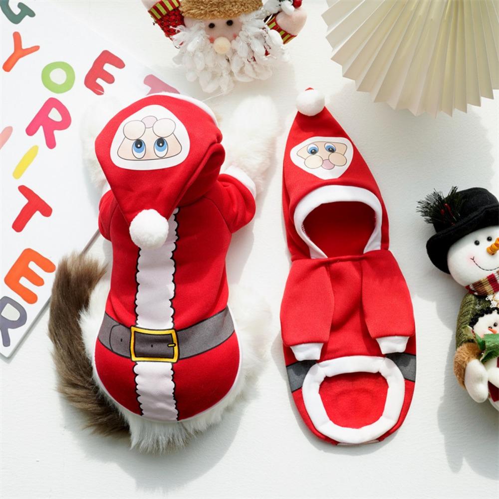 Small Medium Large Dog Christmas Pet Supplies Clothes Teddy Cotton Clothes Autumn and Winter Elk Cat Cat Dog Clothes