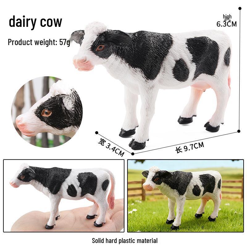 Realistic Farm Animal Model Set: Dairy Cow, Simmental Bull, Yellow Cattle, Fighting Bull, Water Buffalo, Yak