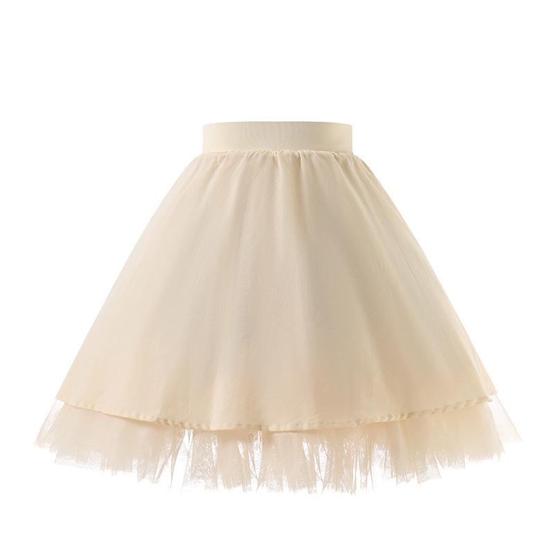 Summer Tutu Skirt Girls' Princess Skirt Mid Length Skirt Cake Puff Skirt