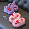 Pantofole Invernali in Cotone da Bambina Cartone Animato Principessa – Scarpe da Casa Calde Foderate in Pelliccia per Neonati e Bambini.