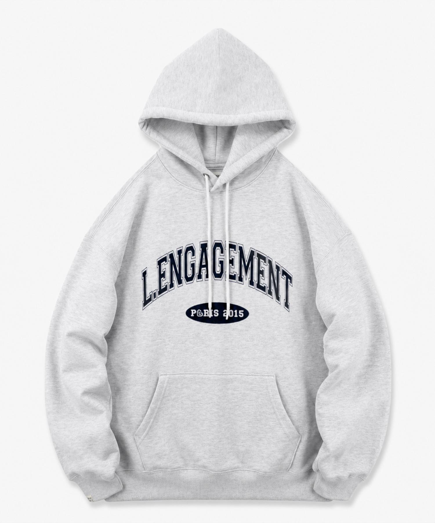 Langajumang Arch Logo Hoodie [Melange] Melange Grey/105