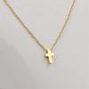 Gold Cross Necklace For Women Gold Color Stainless Steel Fashion Female Small Jesus Cross Pendant Jewelry