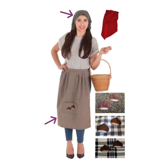 Costume - Disfrazzes - Chestnut Seller Kit - Apron - Scarf - Vintage