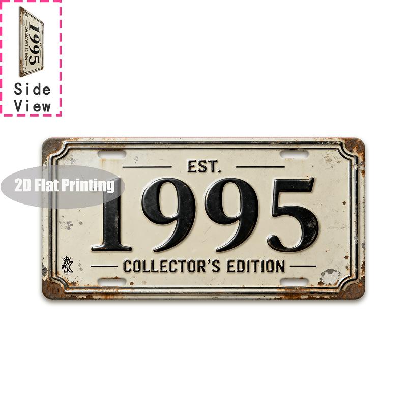 Tin Sign  Vintage Durable Metal Plaque Wall Decor Home Office Bar Man Cave Laundry Global City Coordinate Birth Year License