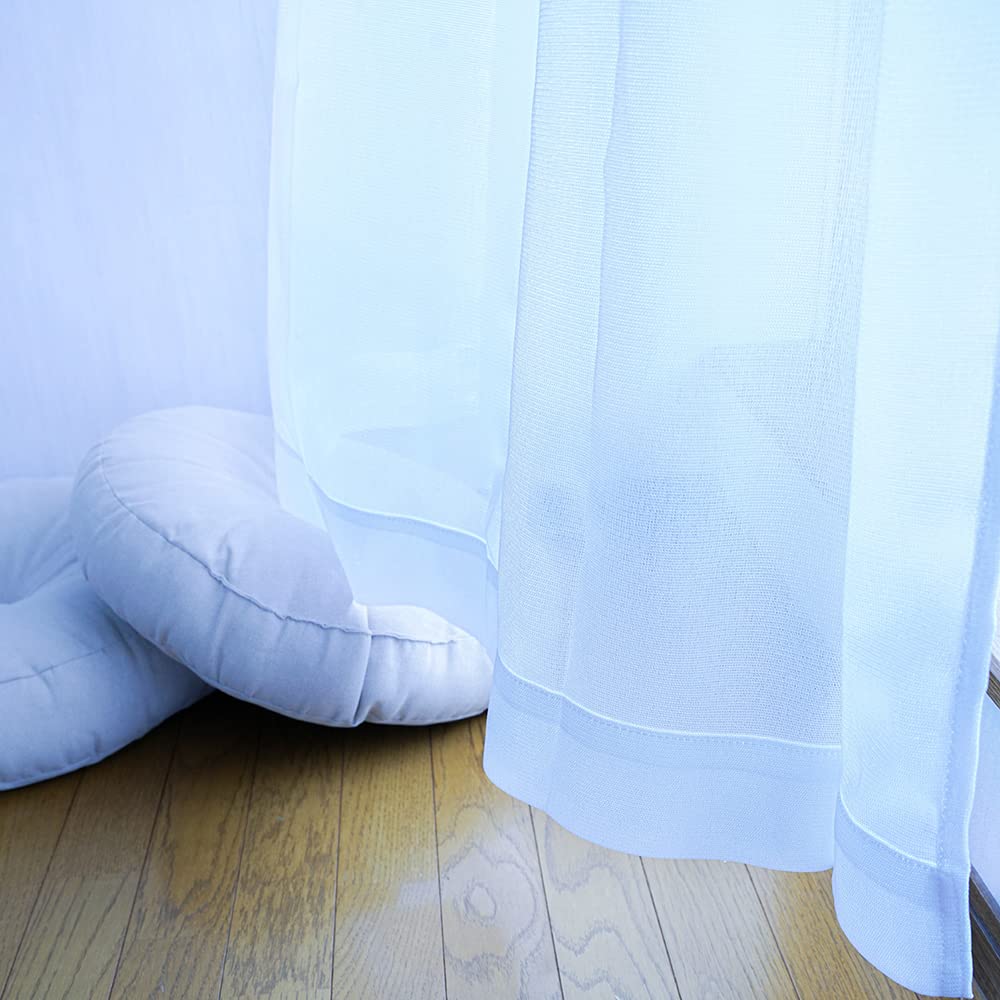 Hard to see from outside at lace UV single 2 pieces curtain hooks already plain width 150 x length 133 set of 2 night, anti-image curtains,