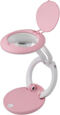 3R 3R System Lupa de Mesa Portátil Multi Lente com LED Ampliação Aproximadamente 3x Dobrável com Alça Rosa [viacurio] 3R-LIGHT-04PK