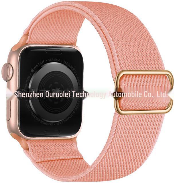 Adjustable Elastic Nylon Band with Sliding Buckle for Apple Watch iWatch7