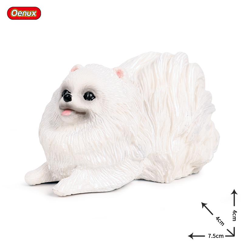 Oenux New Farm Dogs Pet Figurines Rottweiler Collie Huskie Bulldog Schnauzer Model Action Figures Cute Home Decoration Kids Toy