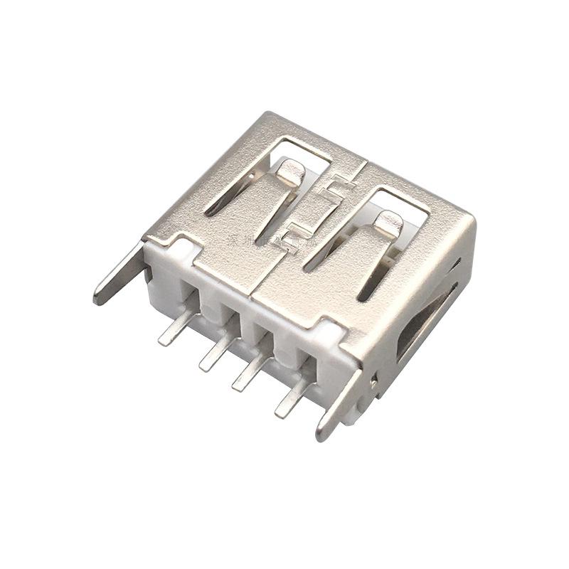 USB 2.0 Female Socket, Vertical Short Body, 10.5A, 180° Straight Pin Charging Connector