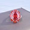 Large Carat Luxury Pomegranate Red Open Ring High Carbon Diamond Creative Engagement Ring for Women