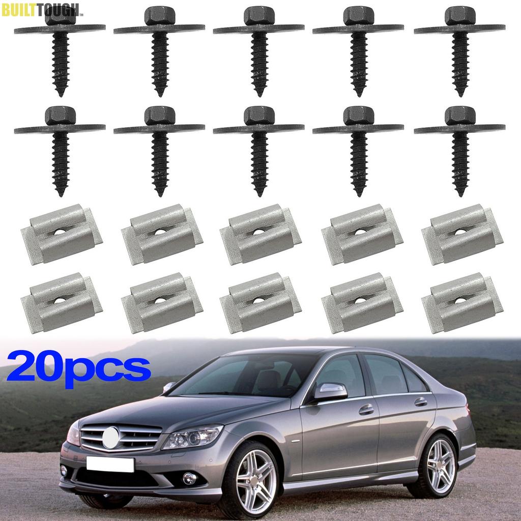 20X For MERCEDES W202 W203 W204 C E S SL SLK Undertray Undercar Engine Cover Splash Sheild Screw Bolt Nut 2019900536 0019949845