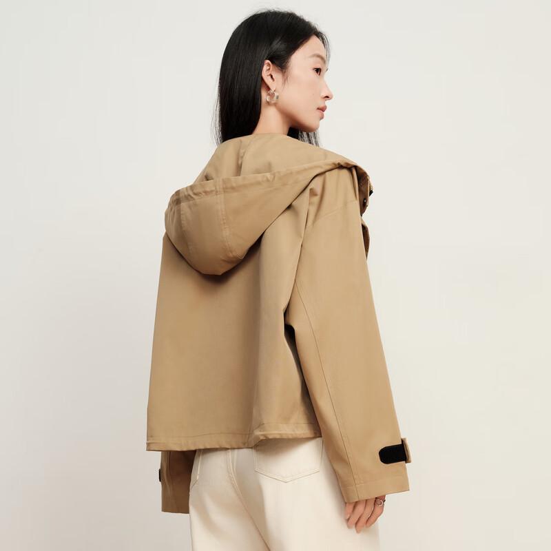 Elva' Island Women's Versatile Casual Hooded Short Jacket