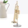 Ature Trompete Messing Exquisites Design Romantisch Trompetenmodell mit Ständer Koffer für Schreibtisch Bücherregal