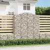 Gabionenkorb - Gebogen 2 Stk. 200x30x220/240 cm - Verzinkter Stahl - Durchm. Draht 3,5 mm - Masche 5x10 cm