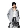 Men's Zip-Up Cardigan Jacket with Stand Collar and Paneled Design for Casual Wear