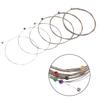 Akustikgitarrensaiten Folk-Gitarrensaiten Versilbert Beschichtet Hochkohlenstoffstahl Sechskantkern Warmer Heller Ton Farbe Kugel