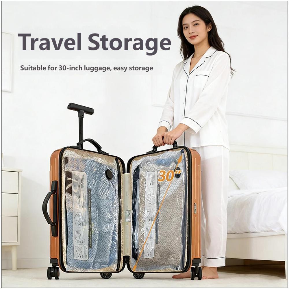 Vacuum Storage Bags with Electric Pump Valve Space Saver Compression Sealed Organizer for Clothes Wardrobe Travel Luggage Reusable Large Capacity