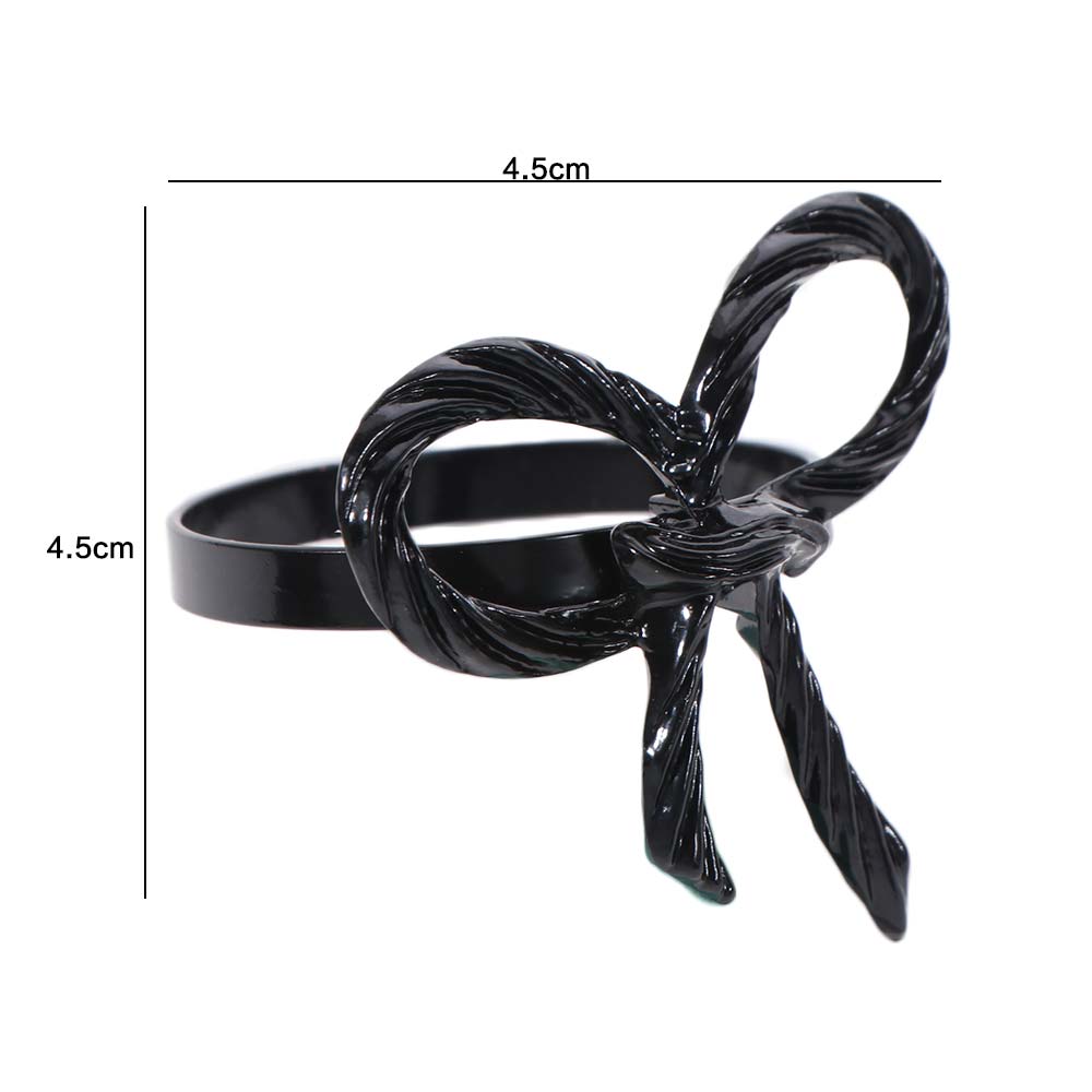 6 Pieces Elegant Bow Knot Napkin Rings Zinc Zinc Zinc Alloy Napkin Buckle  Festive Occasions