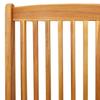 Folding Chair with Cushion 2 pcs Brown Solid Acacia Wood