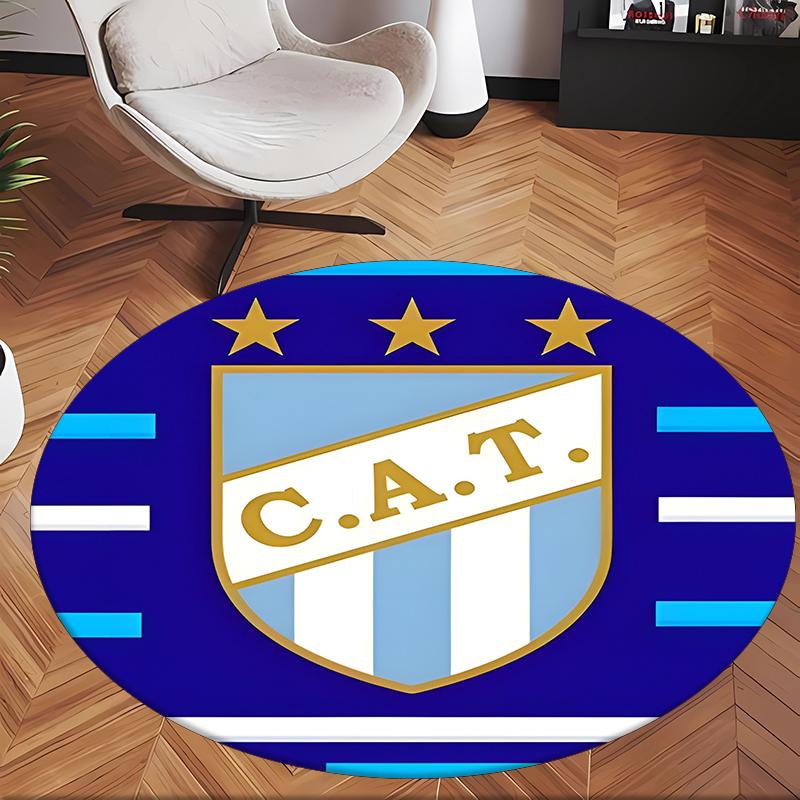Club Atlético Talleres (1) Round Office Rug Decorative Floor Rug for Office Bedroom Living Room and Home Space