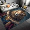 Regal lion in royal attire carpet Yoga living room room decor children's crawling mat doormat area rug games mat