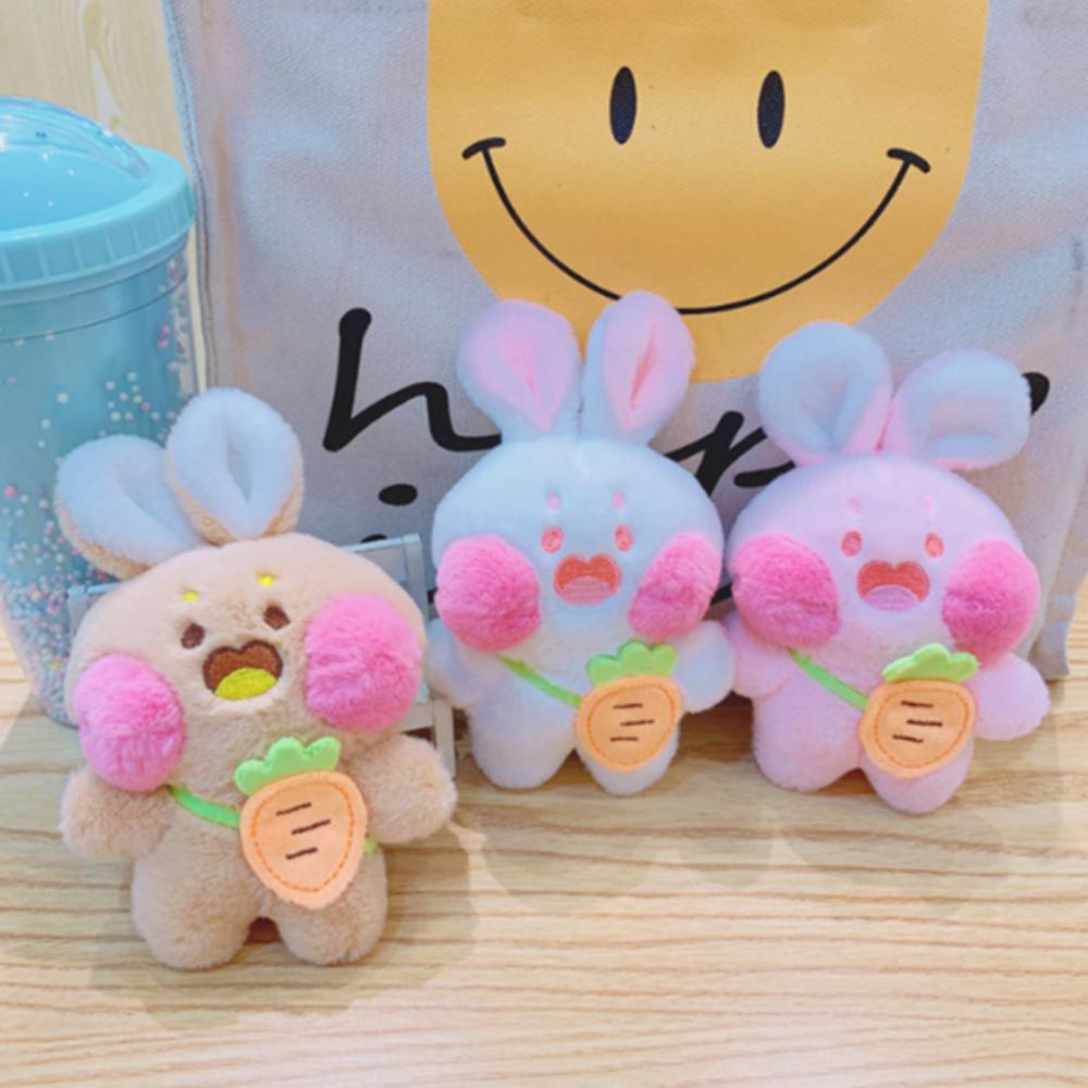 Rucksack-Dekoration Rosa Kaninchen Plüsch-Schlüsselanhänger Kaninchen-Puppe Spielzeug Cartoon Plüsch-Anhänger Geburtstagsgeschenk