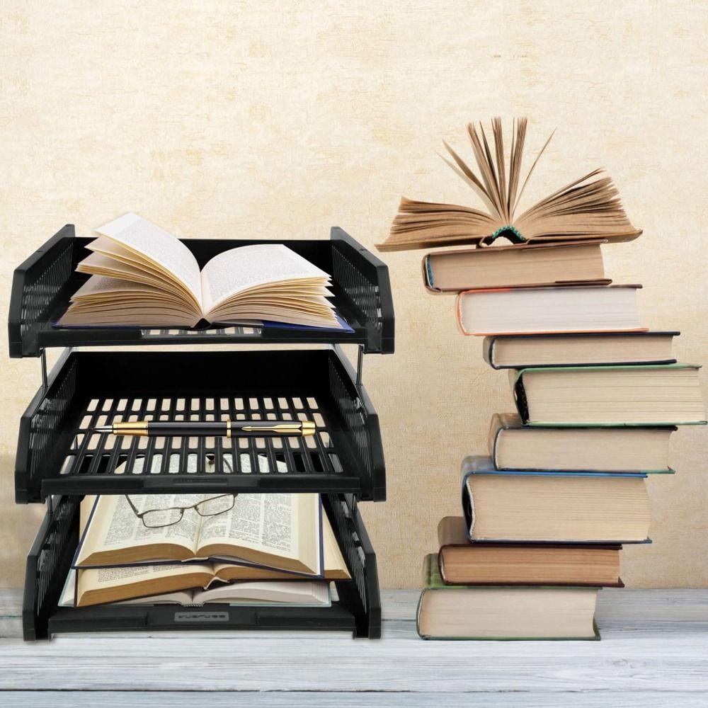 Stojak do przechowywania Taca na dokumenty A4 Organizer na dokumenty Wielowarstwowa taca na dokumenty Różności