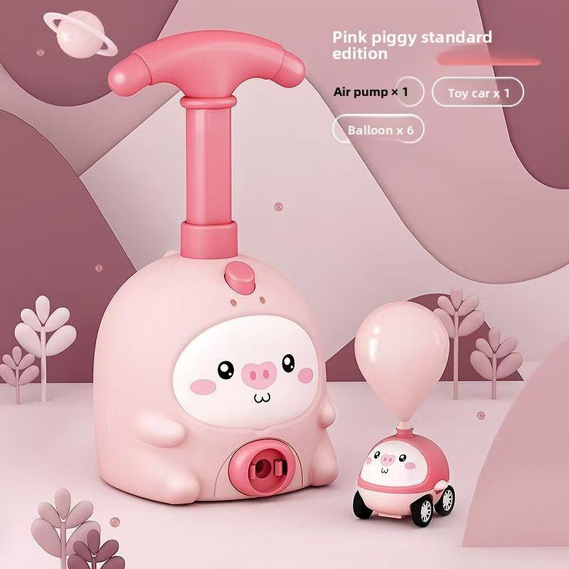 Air Power Balloon Car Toy For Kids With Inflatable Animals And Inertia Drive