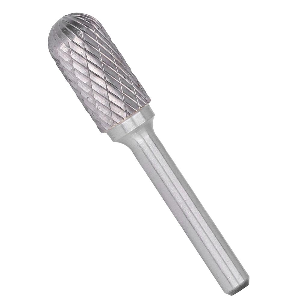 Carbide Burr Heat Treated YG8 High Smoothness Double Slot 6mm/0.2in Handle 12mm/0.5in Diameter Labor