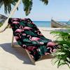 Pink Flamingos and Tropical Leaves Design Beach towel quick-drying for travel outdoor sports jogging beach and swimming
