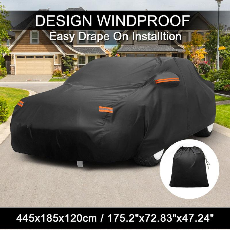 Motoforti Car Cover Outdoor Waterproof Sun Rain Hail Protection with Left Side Door Zipper 210D-PU for Toyota Supra