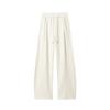 Mens Heavyweight Slant Cut Loose Vertical Drape Casual Sports Long Sweatpants