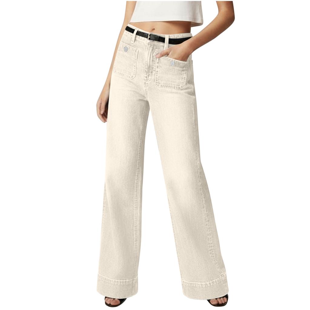 Women's Fashion Slim,Fit Versatile Slightly Flared Long Pants Casual Jeans